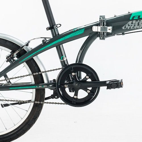 Imagen 2 de 8 de Bicicleta Futura Origami Rodado 20 Pulgadas Plegable Gris