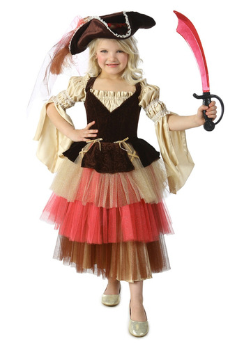 Disfraz Para Niña Audrey La Pirata Talla M Halloween