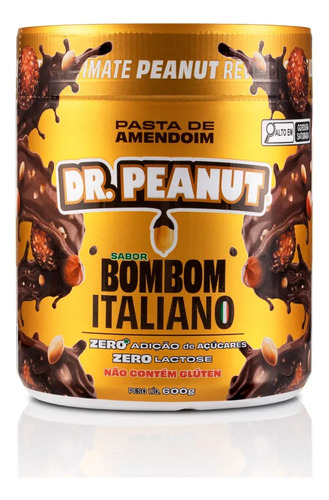 Pasta De Amendoim Com Whey Isolado 650g - Dr Peanut