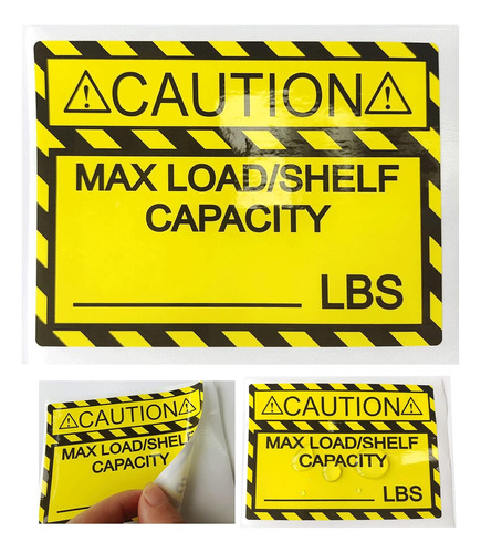 Etiquetas De Capacidad Estantes De Paletas 3×4 Pulgada...