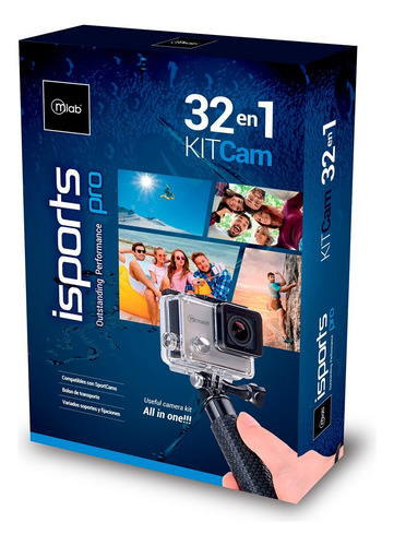 Kit Accesorios 32 En 1 Cámaras Deportivas Isport Pro Mlab