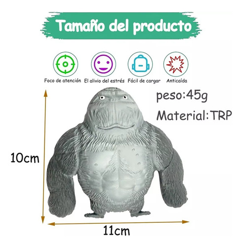 Juguetes Antiestres Gorila Suave Estirable, No Esfácil Dañar