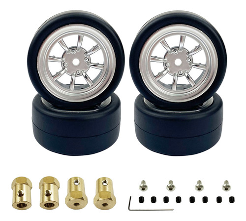 Neumáticos De Goma Rc Para Wpl D12 Rc Adaptador De Oro