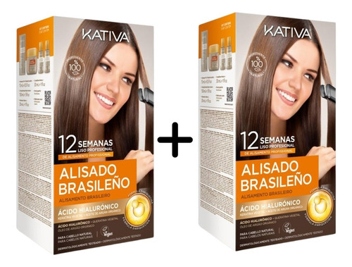 Kativa Alisado Brasileno Brazilian 12 Semanas Pack De 2