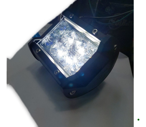 Imagen 3 de 4 de Faro Led 6 Bombillos Rectangular Moto