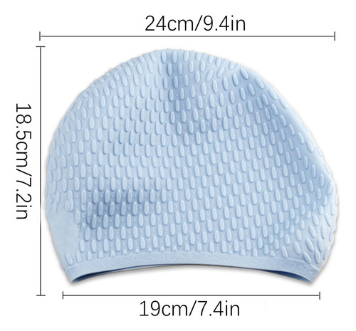 Gorro De Natación Impermeable De Silicona Para Adultos Con P