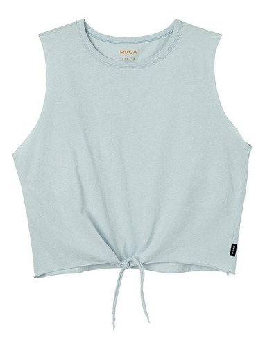 Polera S/m Femenino Label Tie Tank Azul Claro Rvca