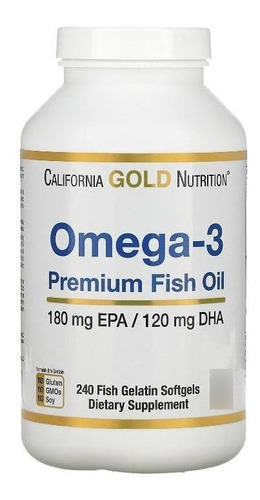 Ômega 3 Premium Fish Oil Oil Oil Peixe - 240 cápsulas blandas importado