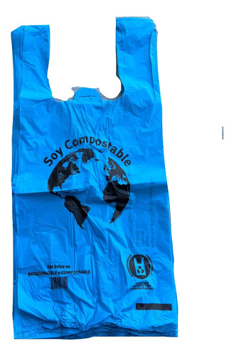 Bolsas Camisetas Bio Compostables Azules X 1000