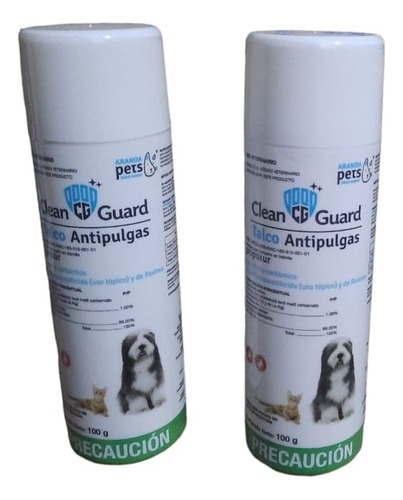 Talco Clean Guard Para Perro Y Gato Pack De 2 Pz Lab Aranda.