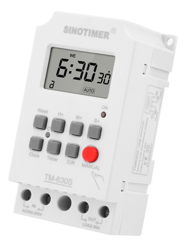 Timer Digital Programador Horario Tm630s 220v 30a Din/painel