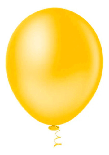 Balão 16 Redondo Liso - Amarelo Papaya C/50