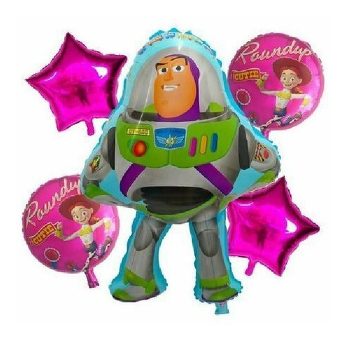 Kit De 5 Globos Feliz Cumple Años ,  Toy Story