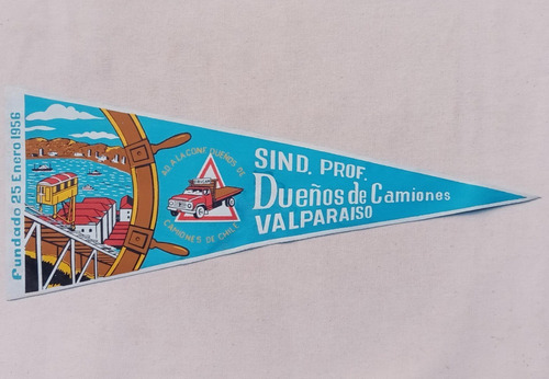 Banderin Sindicato Dueños De Camiones De Valparaiso