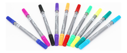 40 Plumon Colores Plumin Dos Puntas Agua Papeleria Escuela