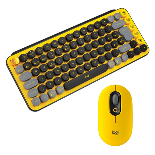 Logitech Combo Inalámbrico Pop Keys + Pop Mouse Blast