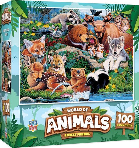 Masterpieces World Of Animals Gly Jigsaw Puzzle For Kids - F