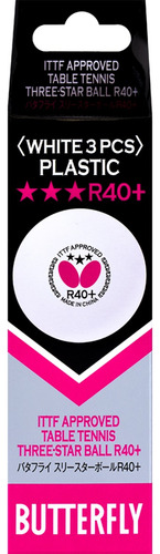 3 Pelotas Butterfly R40+ De Ping Pong - Tenis De Mesa