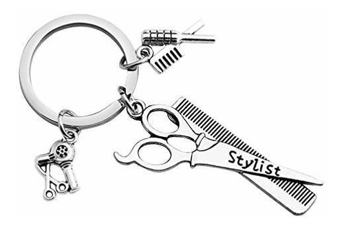 Peines - Amosfun Keychain Stylist Key Ring Hair Dryer Keyrin