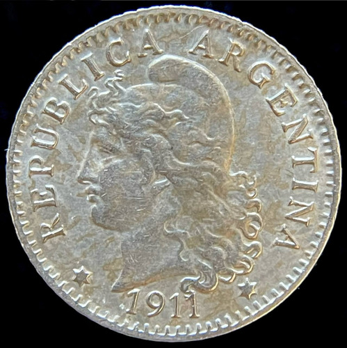 Argentina, 5 Centavos, 1911. Cj#142. Mb+