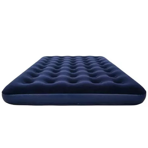Colchon Inflable 2 Plazas Con Inflador Exahome 191x137x22 Azul