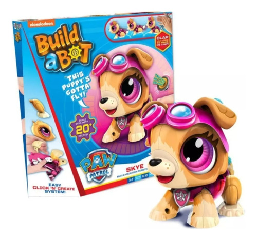 Build A Bot Wabro Paw Patrol Mascota Interactiva Sonido Personaje Skye