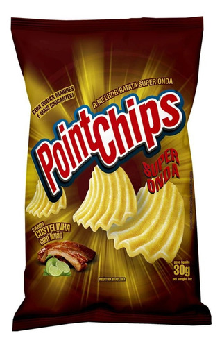 Batata Point Chips Pacote 30g - Tipo Ruffles - Costelinha