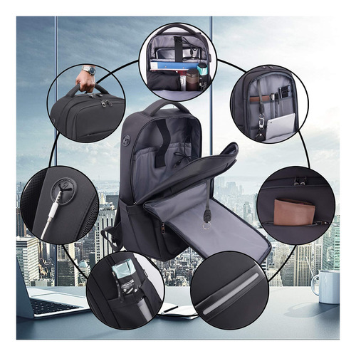 Mochila Para Computadora Portátil De Trabajo De 17 Pulgadas