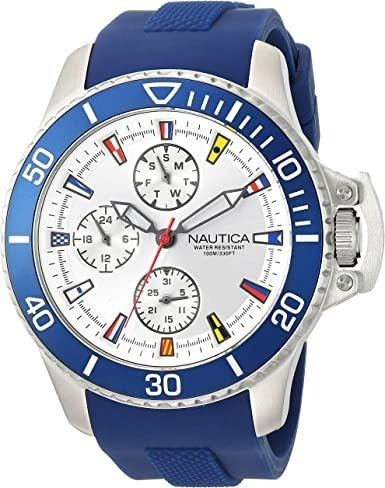 Nautica Reloj De Cuarzo De Resina De Silicona Para Hombre