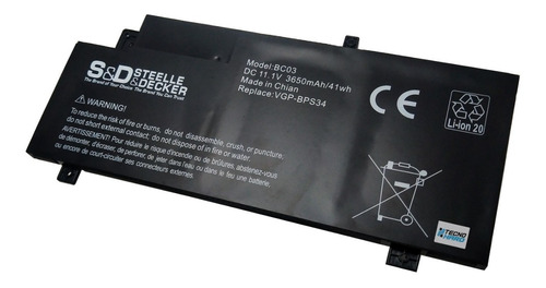 Bateria Para Sony Vgp-bps34  Svf14a  Svf15ac1ql 