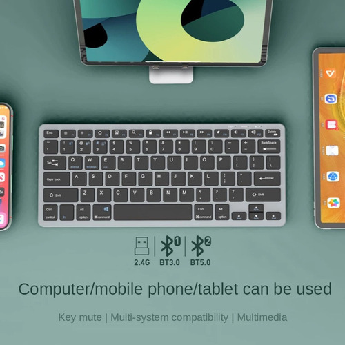 Ultra Slim 2.4ghz Bluetooth Wireless Mouse Keyboard Kit