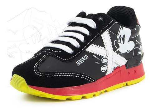 Tenis Niño Mickey Mouse Color Negro 17-21 Cómodos