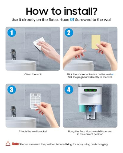 Dispensador De Enjuague Bucal Automático Para Baño, Capacida