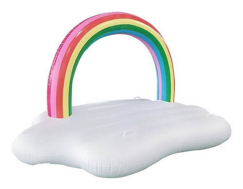 Inflable Colchoneta Nube Arcoiris Flotante Para Pileta