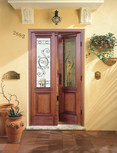 Imagen 2 de 7 de Puerta De Madera Colonial 120x215 Natural