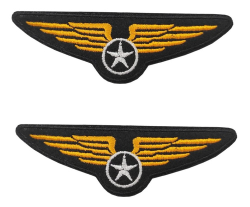 Usairforce Parche Militar, Mxuif-002, 2 Parches, Negro, 15x5