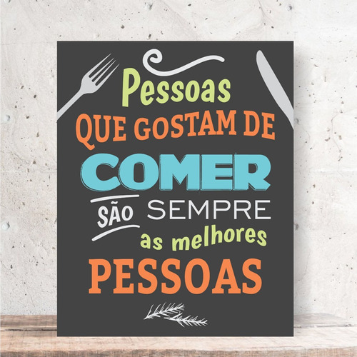 Quadro Decorativo - Pessoas Que Gostam De Comer