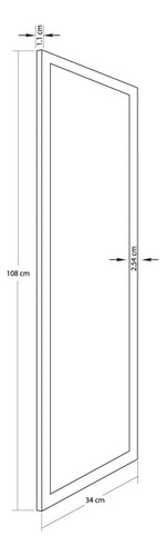 Espejo Mainstays Cuerpo Completo Rectangular 108 Cm
