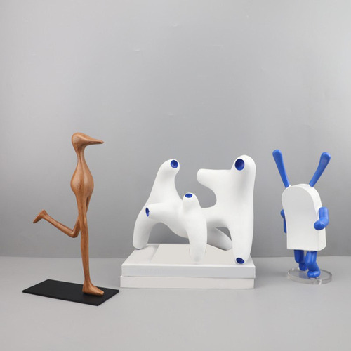 Estatua De Conejo De Máquina Escultura De Conejo De Azul