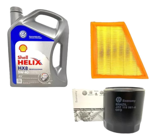 Kit Aceite Sintetico Shell Y Filtros Vw Fox Suran Gol Trend