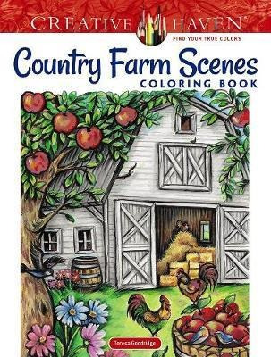 Creative Haven Country Farm Scenes Coloring Book - Teresa Go