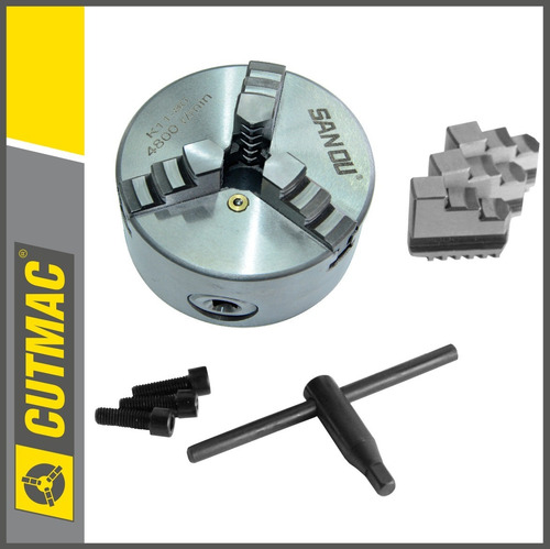 Morsa Plato Para Torno 80mm Tres Mordazas Autocentrante