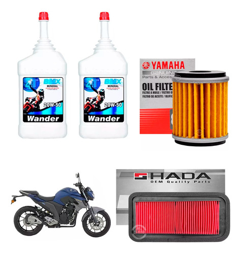 Kit Service Yamaha Fz 25 250 Wander 20w50 + Filtros Sia++