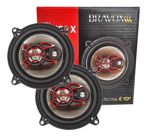 Imagen 4 de 6 de Parlantes Para Auto 5 Pulgadas Bravox B3x50 X-line 100 Rms