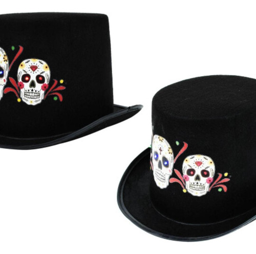 Gorro Copa Sombrero Copa Calavera Catrina Disfraz