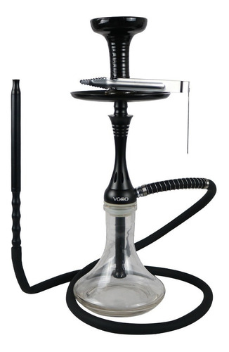 Imagem 1 de 4 de Narguile Médio Vgod Cancun Hookah Preto - Completo