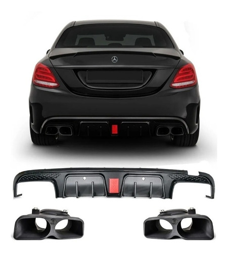 Difusor Traseiro Mercedes C250 C300 Modelo Brabus