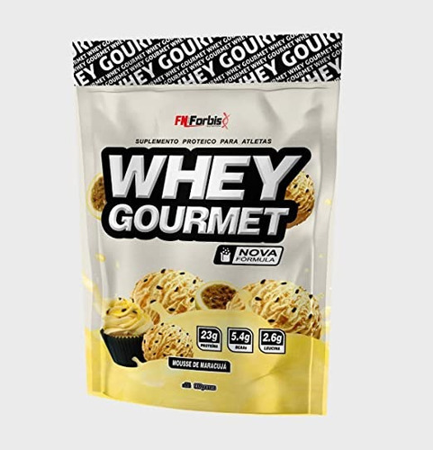 Whey Gourmet 900g Fn Forbis (best) Whey 25g Proteinas+brinde Sabor Mousse De Maracujá