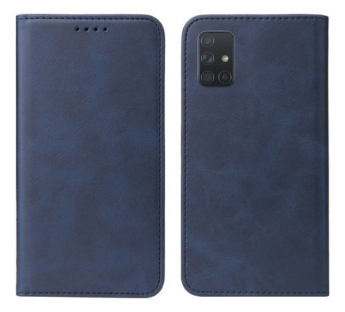 Funda Case Para Samsung A51 Flip Cover Azul Antishock