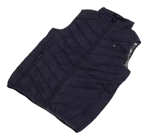  GDYJP Chaleco térmico para hombres y mujeres, chaquetas  térmicas eléctricas USB, chaleco para hombre, ropa al aire libre, chaqueta térmica  eléctrica para caza (pilas no incluidas) (color azul-A, tamaño: XXL) 